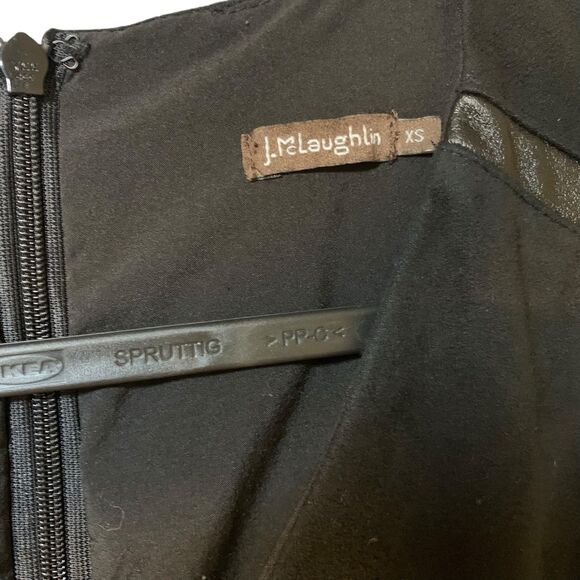 J Mclaughlin Womens Black Dominique Faux Suede Sleeveless Sheath Dress XS Party - Picture 3 of 8